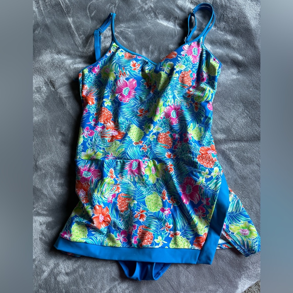 One Piece Skirted Swimsuit